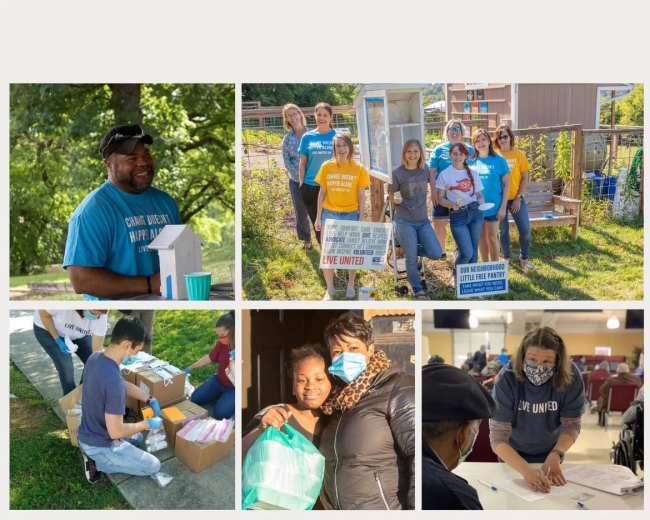 Collage of volunteers