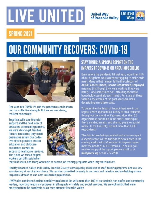 Spring newsletter cover