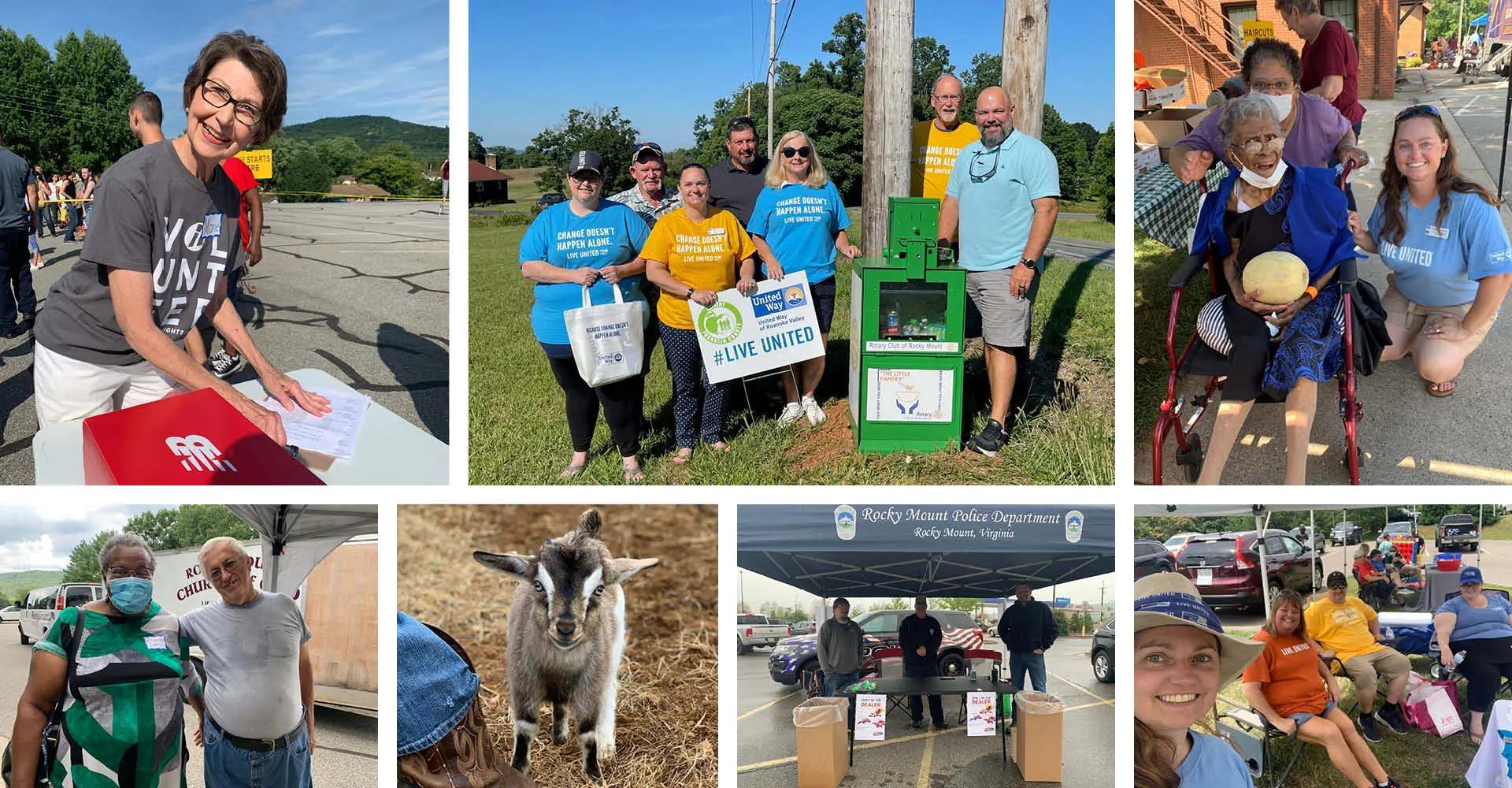 Image collage of United Way volunteers