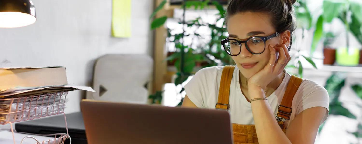 Woman Using Laptop